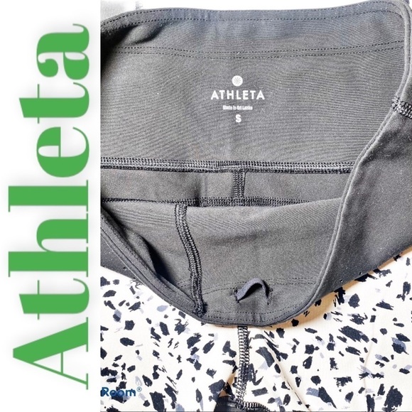 ATHLETA Stealth TruCool Black & White Capri Leggings, Size Small - Picture 7 of 11